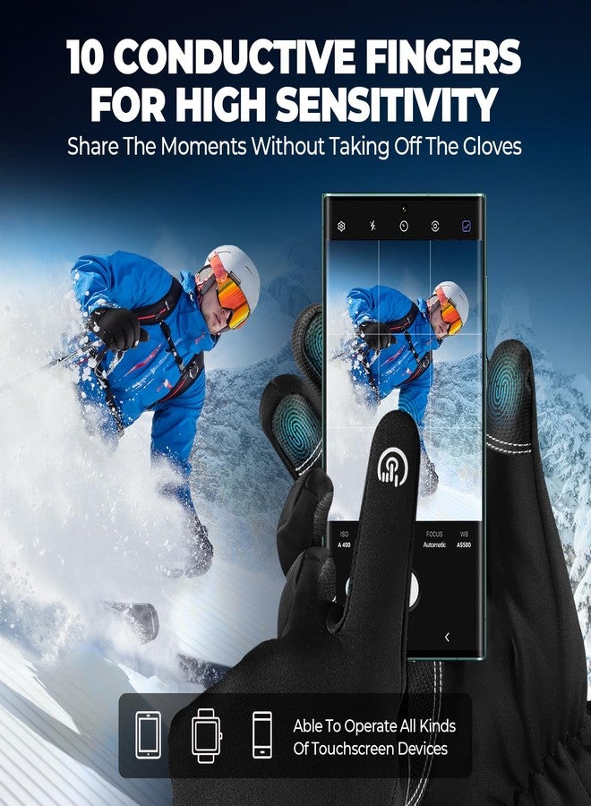 krosa 5-Layer Winter Gloves for Men & Women Made with 3M Thinsulate, -20℉ Waterproof Gloves for Cold Weather, Snow Ski Gloves with 10 Touchscreen Fingers - Image 3